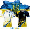 Новая футболка с графическим изображением флага Украины Летняя для занятий спортом на открытом воздухе Дышащие футболки Мужская и женская Повседневная уличная одежда