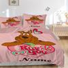 Custom Textile Scooby Love Bedding 3 Piece Set HD Print Duvet Cover Pillowcases for Teens Adult Bedroom Decoration