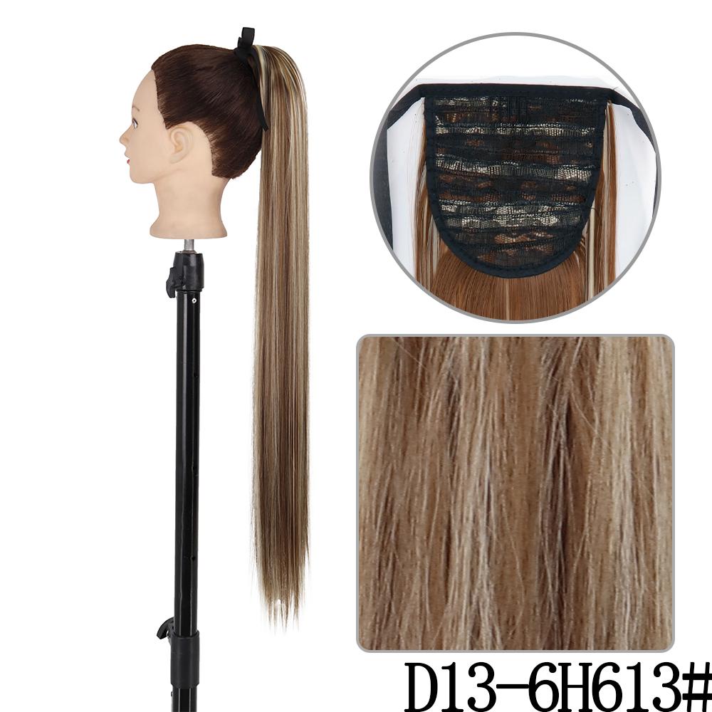 MISS WIG Синтетические 22-дюймовые женские ленты, длинные прямые волосы для наращивания хвоста, термостойкие наращивания волос для конского хвоста для женщин