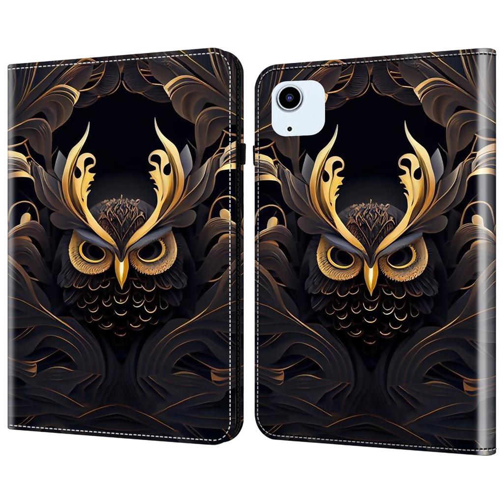 Для iPad Эйр 11 (2025)/(2024)/Воздух (2020)/(2022) Кожаный чехол Противоударная обложка для планшета с подставкой, Принт с узором