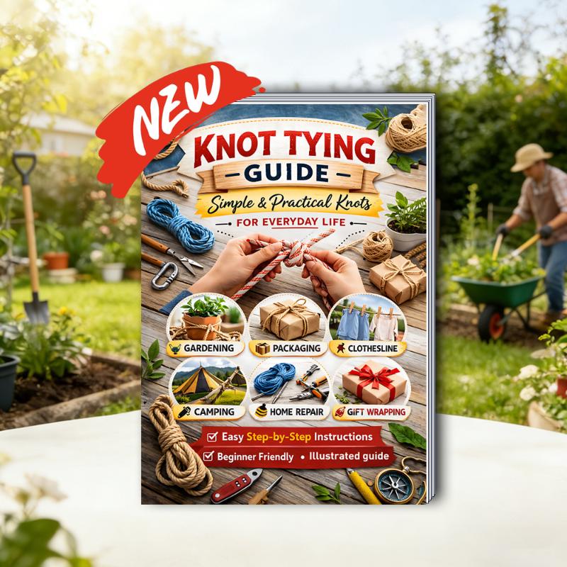 Пошаговое иллюстрированное руководство по узлам для выживания, 40 страниц. Полное руководство по узлам для кемпинга, пеших походов, повседневной жизни, дома, выживания на природе.