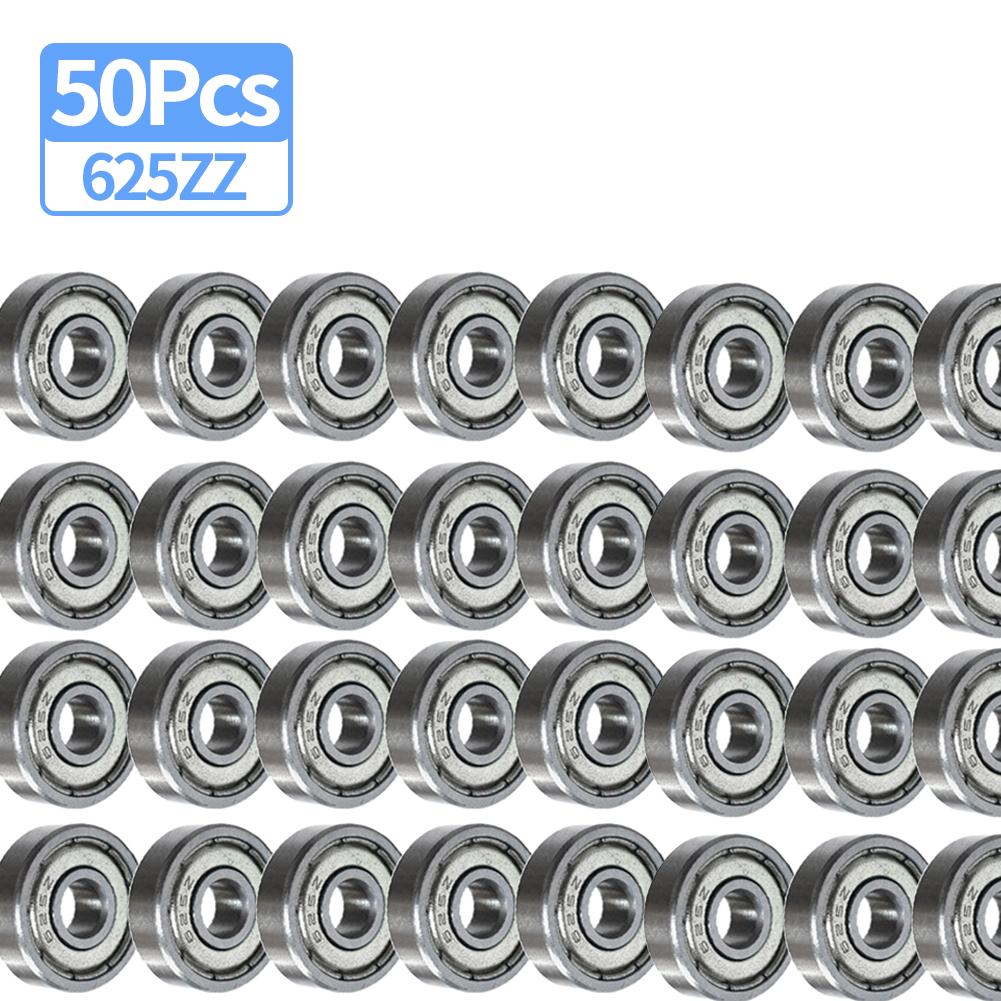 100/50Pcs 5x16x5mm 625ZZ Ball Bearing Double Shielded Miniature High-carbon Steel Single Row Bearings for Skateboard Scooter