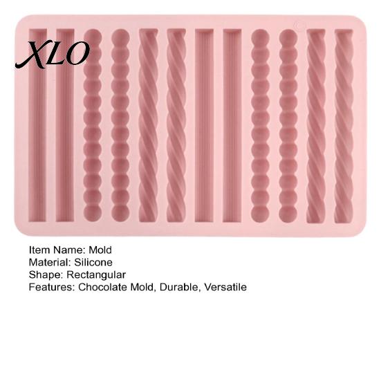 DIY Candle Making Supplies Silicone Chocolate Rod Mold, 12 Cavity Non-stick Baking Tray, Heat Resistant Professional Pastry Equipment Flexible