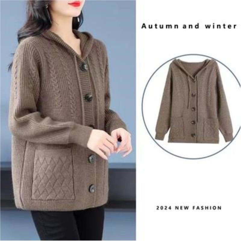 Женская весенняя однотонная куртка с капюшоном большого размера, женские осенние свободные трикотажные топы с темпераментом