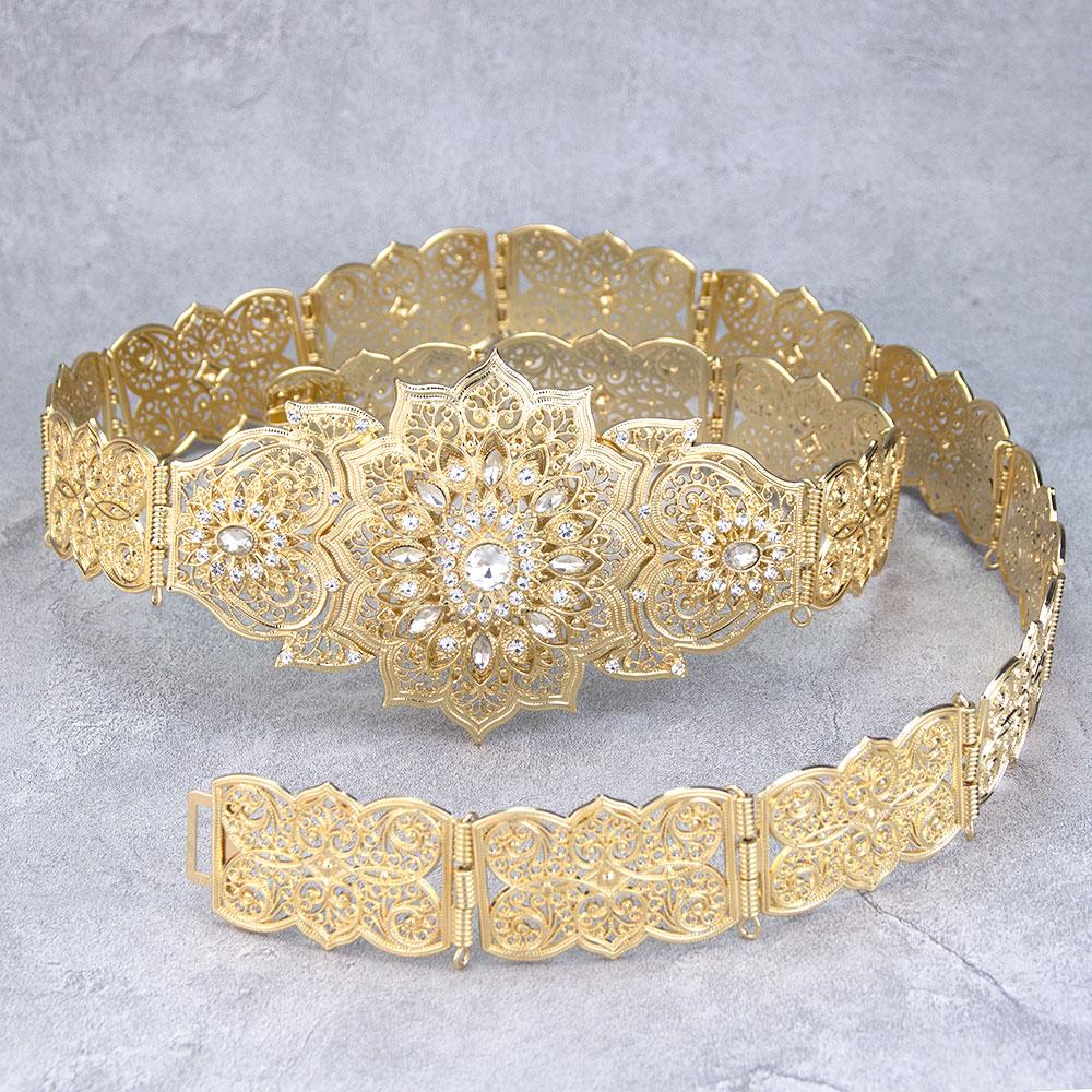 Poyasa Fashion Кавказский женский пояс для платья металлическая цепочка на талию регулируемая длина арабский свадебный ювелирный пояс