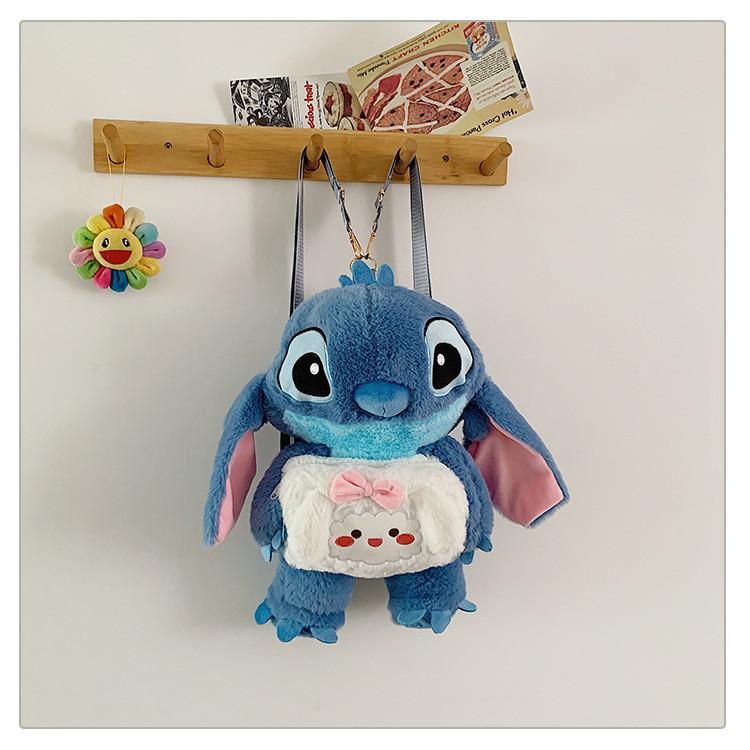 Плюшевый рюкзак-мультяшный персонаж Почакко (из Stitch) для девочек, с застежкой-молнией, для повседневных поездок