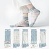 Women's Short Five-finger Socks, Cotton Socks, Odor-proof, Athlete's Foot, Sweat-absorbing, Summer Breathable, Thin and Cute Mid-calf Socks
