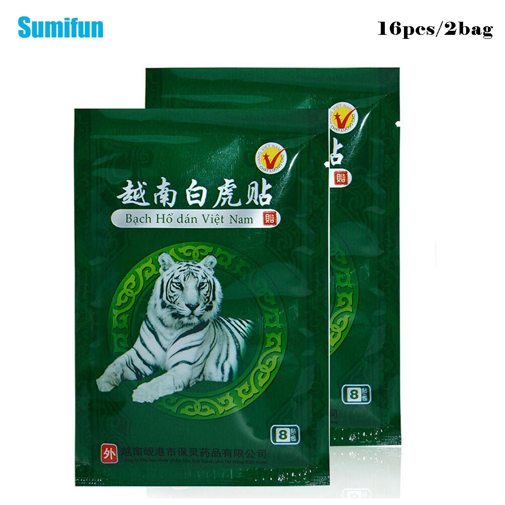 Sumifun 8/16/24 шт., вьетнамский бальзам с белым тигром, пластырь от боли в мышцах, плечах, шее, артрите, китайский травяной медицинский пластырь