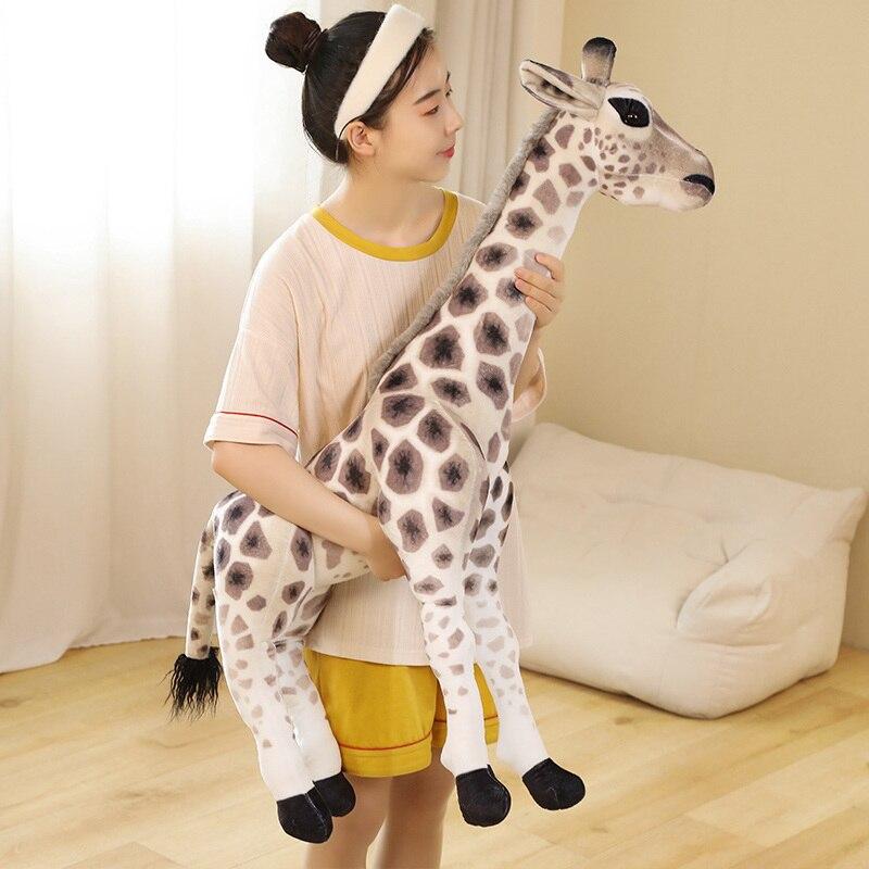 Cartoon Giraffes Plush Toy Imitation Deer Plush Dolls Stuffed Soft Simulation Toy Kawaii Children Room Decoration Gifts