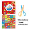 48/90 Sheets Colorful Paper-Cut Cartoon DIY Folding Cutting Book Toys Kids Craft Animal  Art Child-Safe Scissors Learning Toys