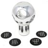 ALTEED Shift Machined Aluminum with Spherical ATMT Universal Compatible with and M12 Includes 4 Shift Pattern Stickers Knob, Boring, Silver,