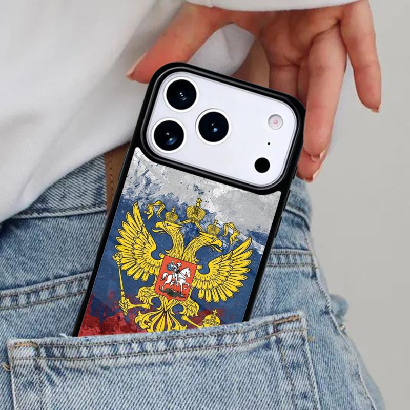Russia Russian Coat Of Arms Phone Case for iPhone 17ProMax 12 13 14 15 16e 17 Pro Max Plus Air Cover