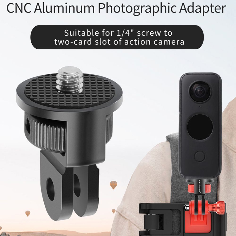 Camera Accessories 1/4 inch Screw Mount Holder Tripod Adapter Adjustable Support For Gopro 10 9 Insta360 One X2 DJI Action 2