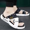 Slippers For Men Outdoor Rubber Platform Sandals Man Elegant Cheap Korean Style Clappers 2024 Low Price Fun Comfortable Shoes