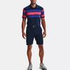 Under Armour Playoff 2.0 Color Block Striped Golf Polo Shirt Men Polo Shirts Blue 1327037-458