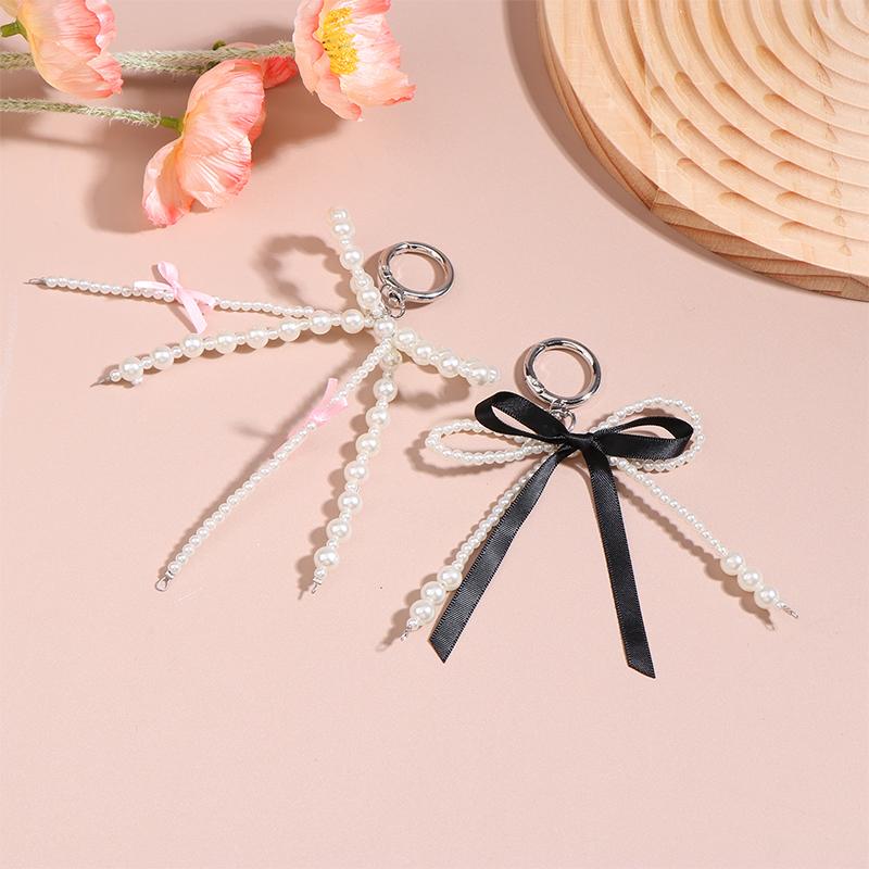 Брелоки с бабочкой-узлом, брелок-бантик, жемчуг, бисер, бант, сумка, подвеска, украшение