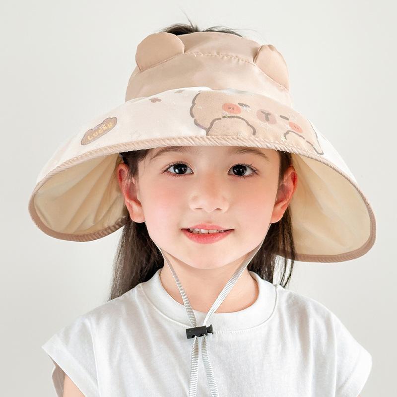 Children's Sun Protection Hat Girls and Boys UV Hat Sun Protection Hat Outdoor Beach Hat Big Brim Fisherman's Hat