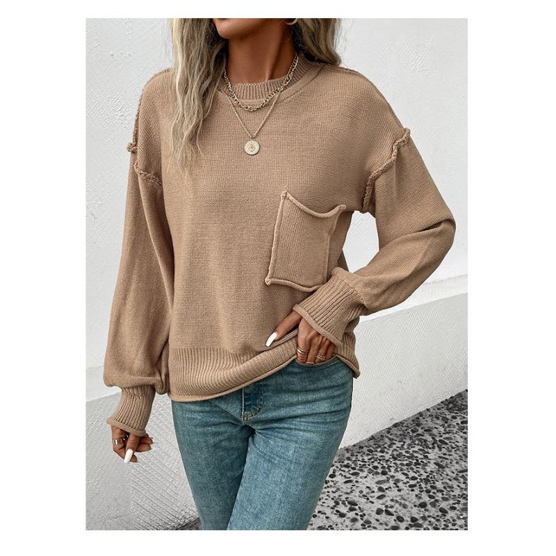 Women S Long Sleeve Solid Color Casual Fashion Sweater