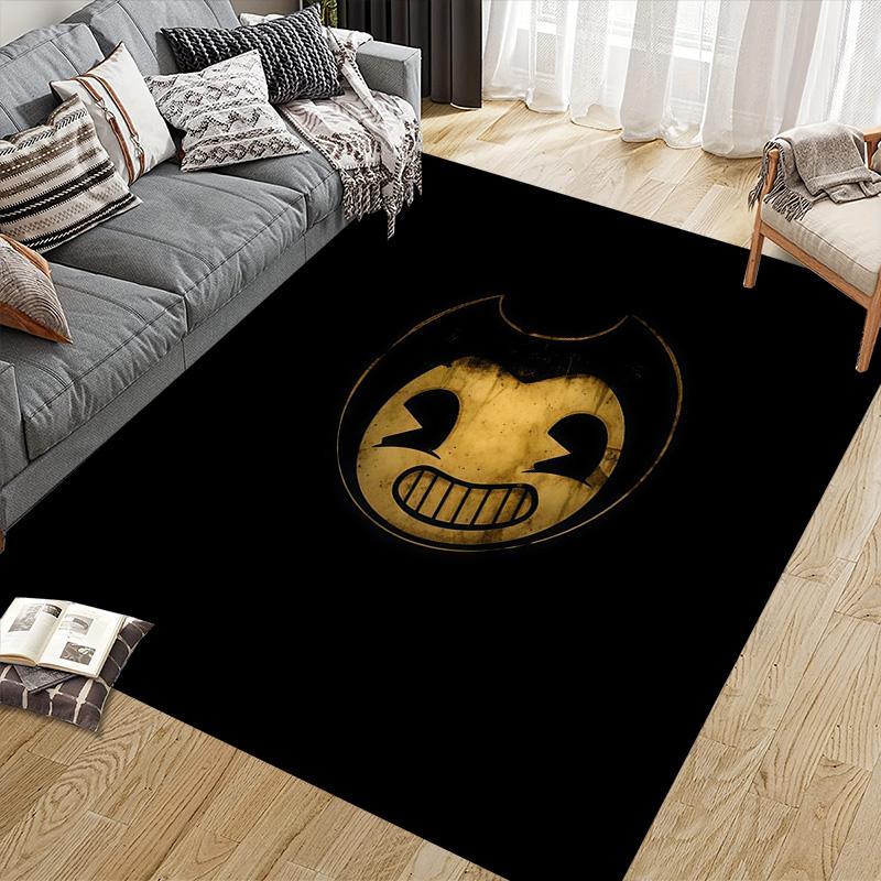 Bendy Flannel Pattern Square Carpet,Area Rug,Carpet Rug for Living Room Bedroom Sofa Playroom Decor,Non-slip Floor Mat