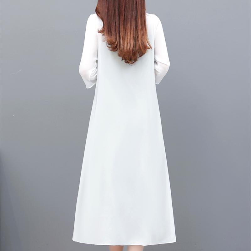 Элегантное шифоновое пальто женское летнее тонкое повседневное женское летнее длинное пончо больших размеров