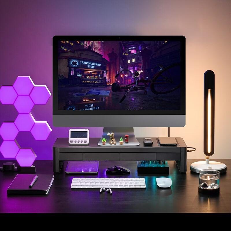 Подставка для монитора Luwei с USB-хабом и ящиком для хранения