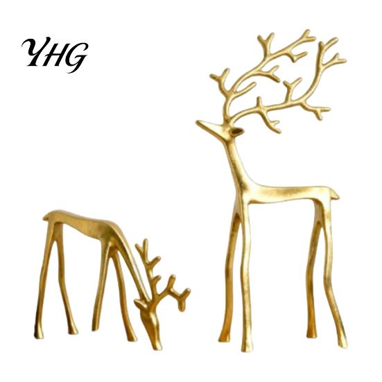 Bedroom Decorative Accents Christmas Reindeer Statue, Small Deer Sculpture Figurine, Modern Elegant Statues Holiday Decor for Tabletop, Mantel, Living