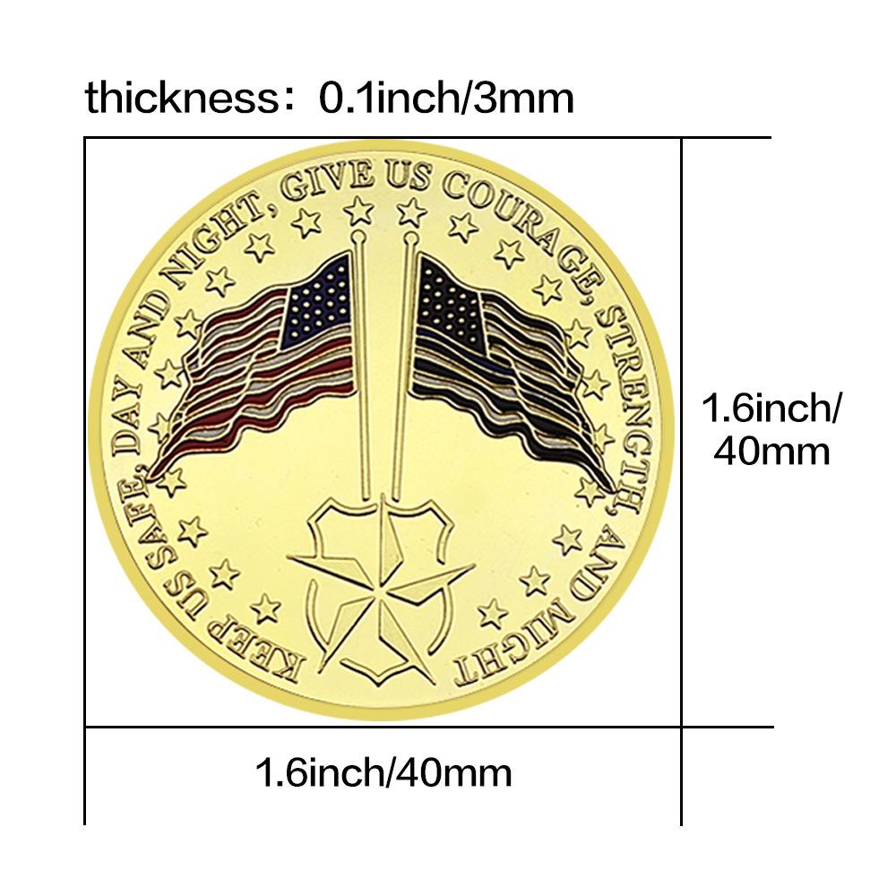 American Challenge Coin Guardian Commemorative Coin Gold Plated Badge Creative Coin Commemorative Coin Collection Gift Iron Art