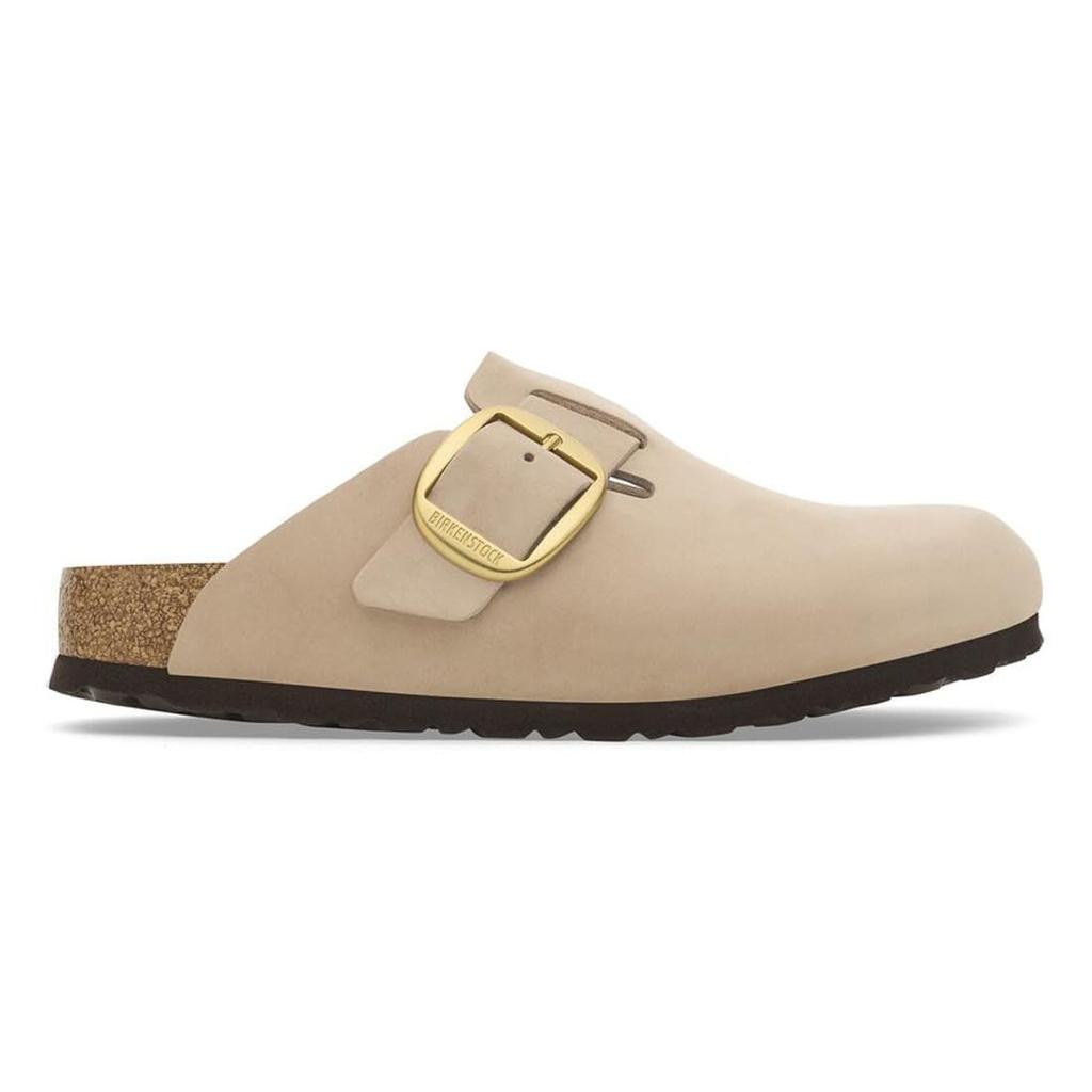 Сабо Birkenstock Boston Big Buckle Нубук Обычный EU40 Сандалии, Кожа, Ширина, Бежевый, Унисекс, 1028003, Песочный замок, (26,0 см)