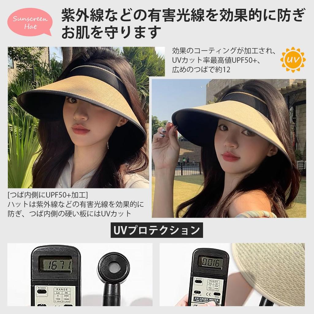 Соломенный солнцезащитный козырек от УФ-лучей для защиты от солнца, шляпа с широкими полями для маленького лица, ветрозащитный для гор, номер [Lhyxuuk] Женский, Защита, Шляпа, Поля, Складной, Для улицы, Эффект, Гольф, Теннис,