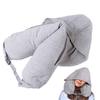 Дорожная подушка для шеи с капюшоном Подушка для шеи для самолета Набивная Наполняемая Сумка для хранения для сна Дома Машина Самолет Отель Кемпинг