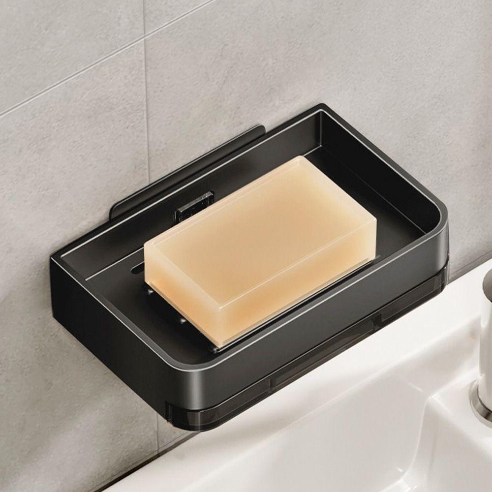 Metal Soap Box Drainable Soap Container Tray Durable Soap Dish  Bathroom Kitchen Sink Organizer