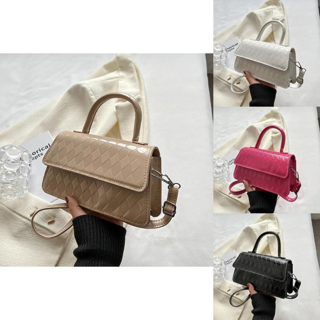 Trendy Street Style Crossbody Bag Chic Handheld Small Square Purse For Daily Use