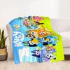 Bluey's Colorful Friends Blanket Warmthful Decor Great for Couch Livingroom Seaside for All Occasions Digital Print Gifts For Family Or Friends