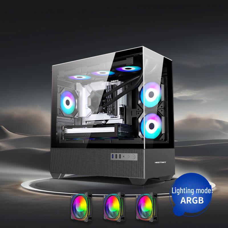 Корпус компьютера Cross-Border Gaming E-ATX с прозрачным стеклом и водяным охлаждением