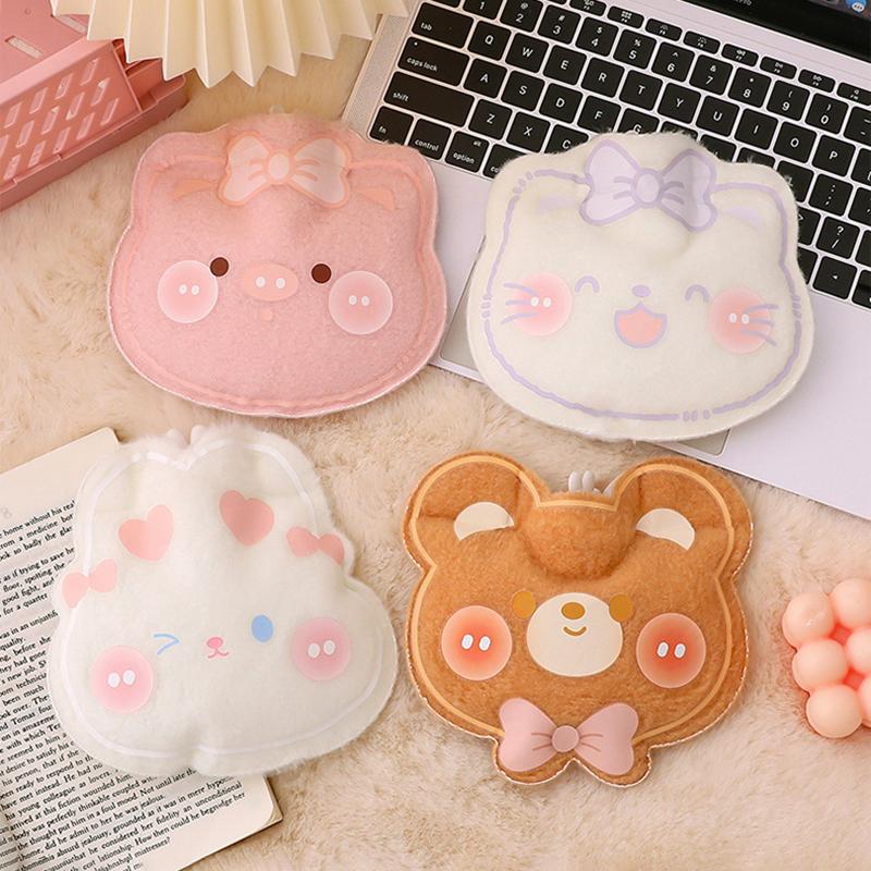 Милая теплая грелка для воды, наполненная водой, плюшевый бархат, маленькая портативная грелка для рук для студентов, мини-зимняя грелка для рук