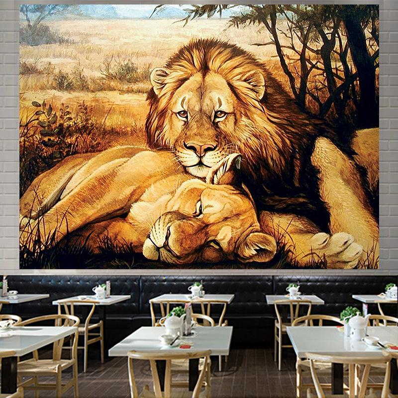 Скандинавский американский лесной тигр, большой гобелен, настенный гобелен с геометрическим рисунком, гобелен в стиле хиппи, домашний декор, эстетическое украшение