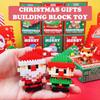 Christmas Gifts Micro Building Block Series Santa Claus Reindeer Puzzle Assembling Bricks Table Decoration Toys Kids