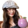 Клетчатый Берет Женский Весна и Лето Мори Литературный и Художественный Универсальная Кепка-Восьмиуголка Художника