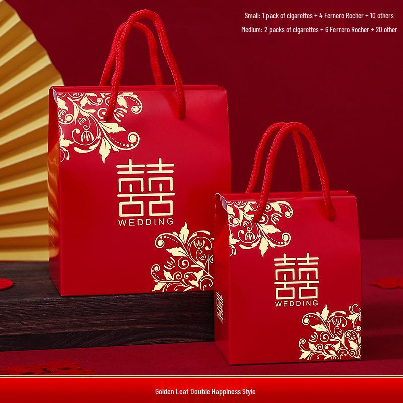 Свадебный подарочный набор: коробка и пакет для конфет с дыней