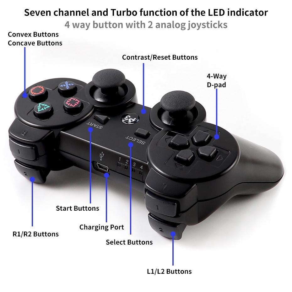 Для контроллера SONY PS3 Bluetooth беспроводной геймпад для Play Station 3 джойстик-консоль для Dualshock 3 Controle для ПК