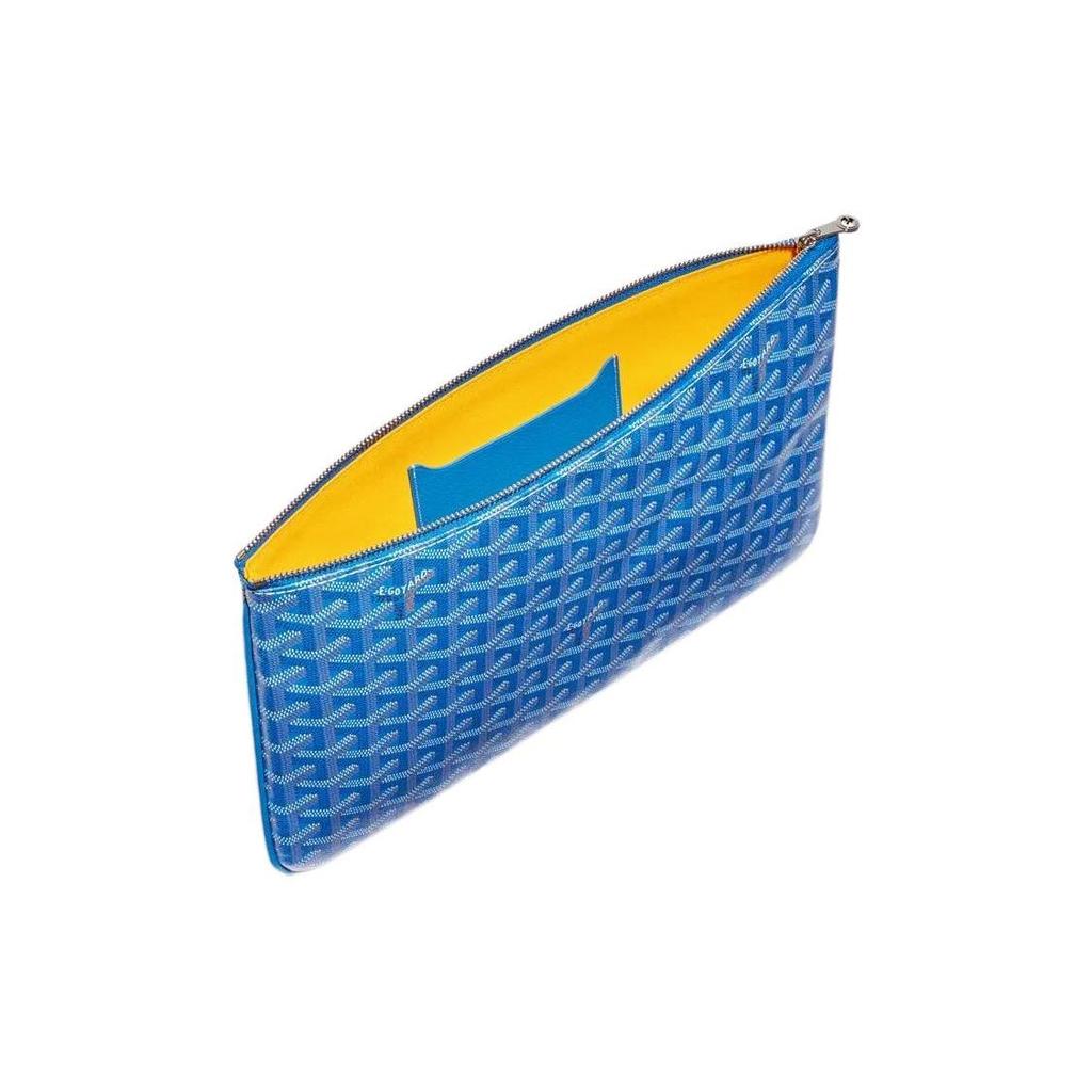 Goyard Косметичка Senat Y с полным принтом монограммы на молнии, унисекс, черная, синяя, зеленая SENAT2MMLTY