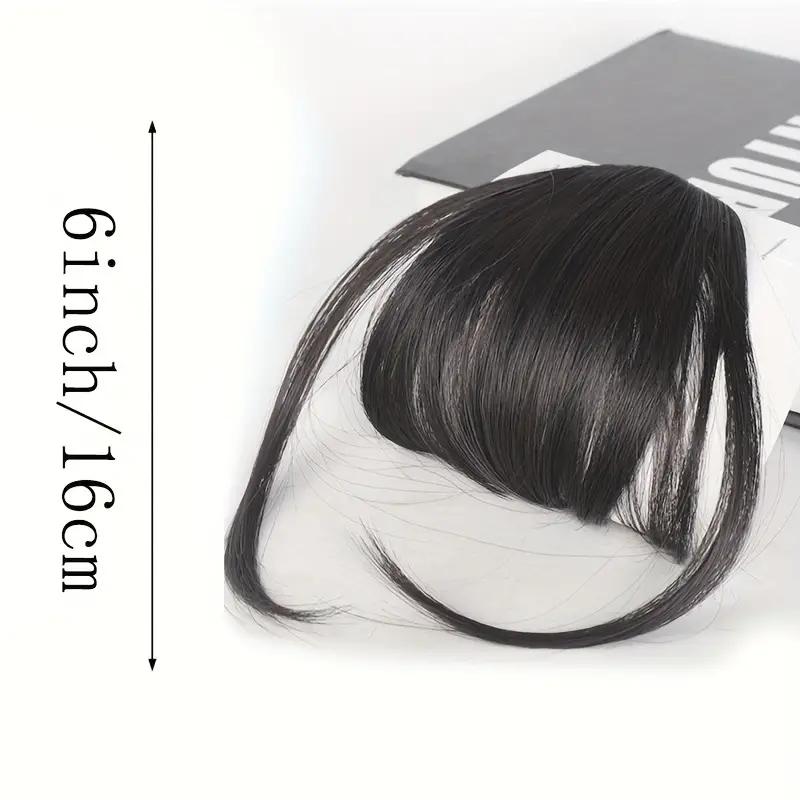 Синтетические прямые светло-коричневые темно-коричневые тупые воздушные челки спереди челка на заколках аккуратные для женщин на каждый день