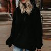 Women's Fuzzy Sherpa Sweatshirt Fluffy Pullover Hoodie Casual Loose Fleece Jumper for Daily Wear Outdoor Activities