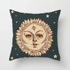 Home Decor Sun & Moon Themed Cosmic Throw Pillow Covers Pattern Cushion Cover Suitable For Sofa Bedroom Car Pillow Cover