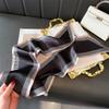 Long Double-Layer Fresh And Simple Scarf Decorative Silk Scarf Commuting Spring And Summer Diagonal Scarf Versatile Thin Narrow Streamer