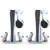 PS5 Slim Controller Charging Base RGB Charger Dock with Bracket Playstation5 Slim Host Heat Dissipation Game Accessory