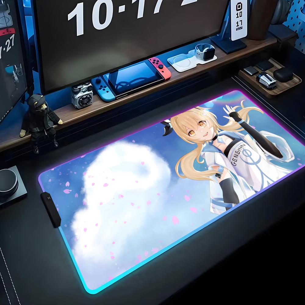 Lumine Игровой коврик для мыши RGB Большой светодиодный коврик для стола ПК Светящийся коврик для мыши Большие коврики для клавиатуры Настольный ковер с подсветкой