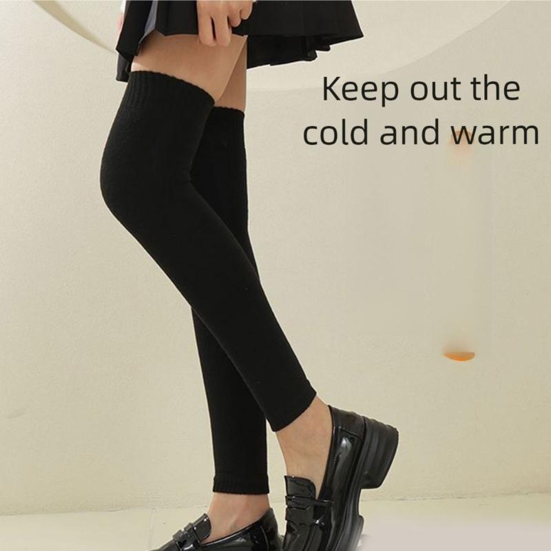 Зимние термо leg sleeves Эластичные Уютные Теплые Растягивающиеся Наколенники Для Женщин Холодная Погода В Помещении На Улице Активность