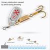 10Pcs 6.3CM/7G Spinner Blade Lure with Hook Hard Metal Spinnerbait Rotating Sequin Lure Rig Saltwater Freshwater Walleye Bass Fishing Accessories