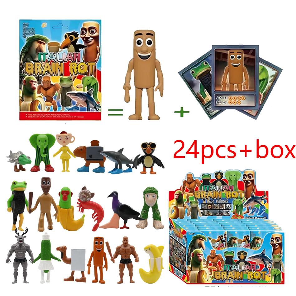 НОВИНКА Blind box Итальянский Brainrot AI Животные Tung Tung Tung Sahur Фигурка Tralalelo Tralala Фигурка Кукла Настольное украшение Подарок